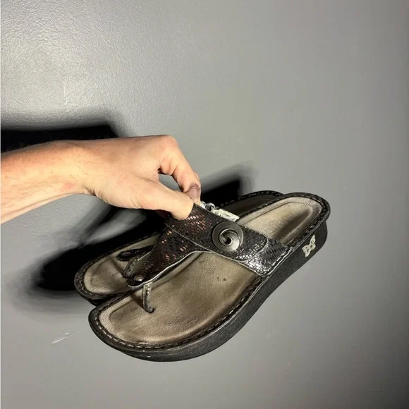 Alegria Carina Wedge Silver Sandal Size EU 39 - Picture 3 of 7